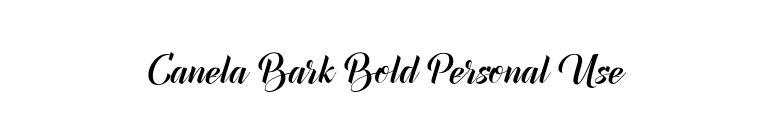 Canela Bark Bold Personal Use font preview