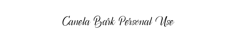 Canela Bark Personal Use font preview