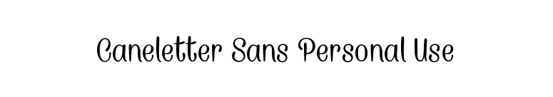 Caneletter Sans Personal Use font preview