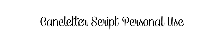 Caneletter Script Personal Use font preview