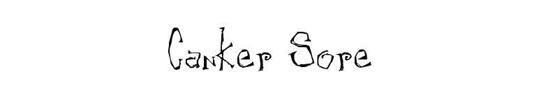 Canker Sore font preview