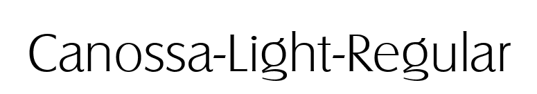 Canossa-Light-Regular font preview