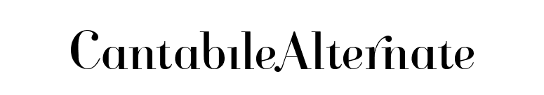 CantabileAlternate font preview