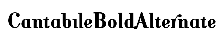 CantabileBoldAlternate font preview
