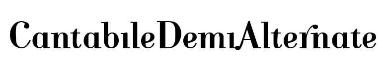 CantabileDemiAlternate font preview