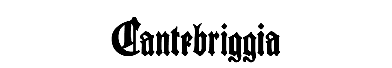 Cantebriggia font preview