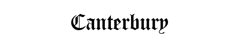 Canterbury font preview