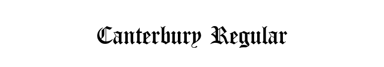 Canterbury Regular font preview