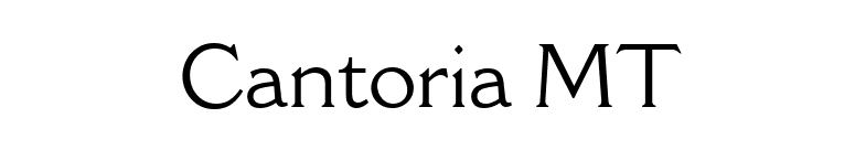 Cantoria MT font preview
