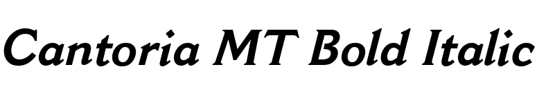 Cantoria MT Bold Italic font preview
