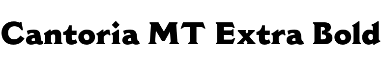 Cantoria MT Extra Bold font preview