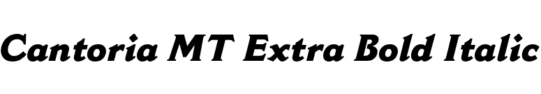 Cantoria MT Extra Bold Italic font preview