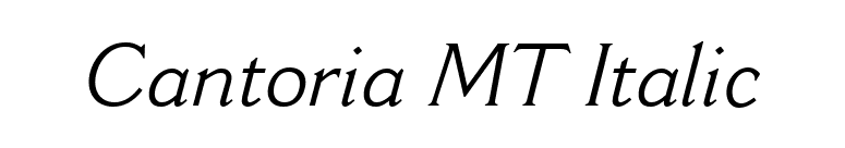 Cantoria MT Italic font preview