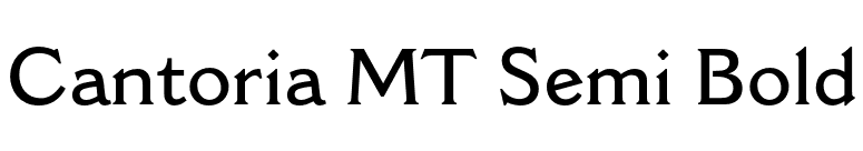 Cantoria MT Semi Bold font preview