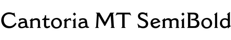Cantoria MT SemiBold font preview