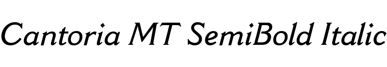 Cantoria MT SemiBold Italic font preview