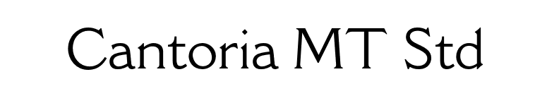 Cantoria MT Std font preview