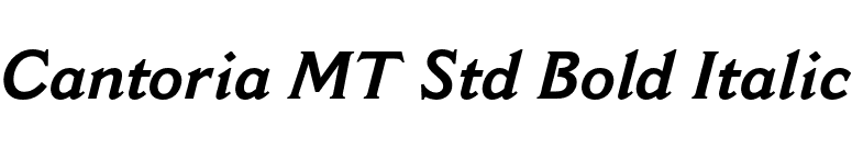 Cantoria MT Std Bold Italic font preview