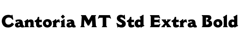 Cantoria MT Std Extra Bold font preview