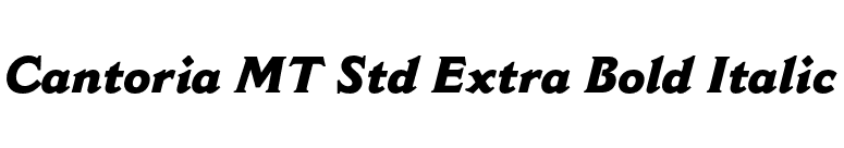 Cantoria MT Std Extra Bold Italic font preview