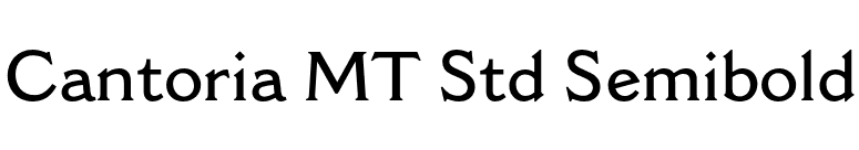 Cantoria MT Std Semibold font preview
