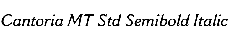 Cantoria MT Std Semibold Italic font preview