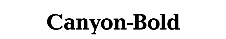 Canyon-Bold font preview