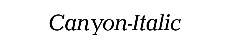 Canyon-Italic font preview