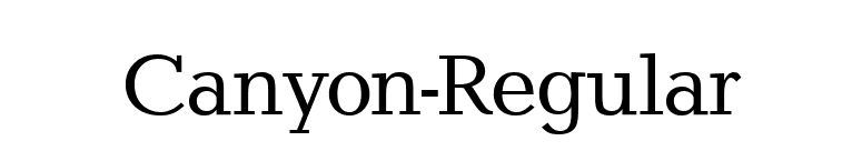 Canyon-Regular font preview