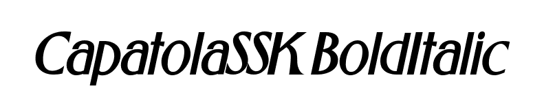 CapatolaSSK BoldItalic font preview
