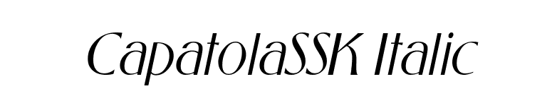 CapatolaSSK Italic font preview