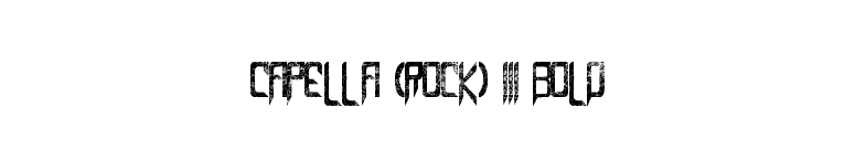 Capella (Rock) III Bold font preview