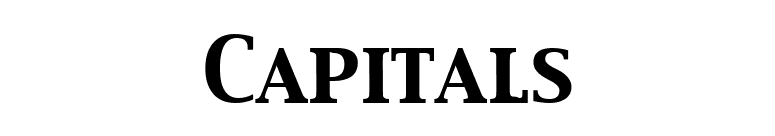 Capitals font preview