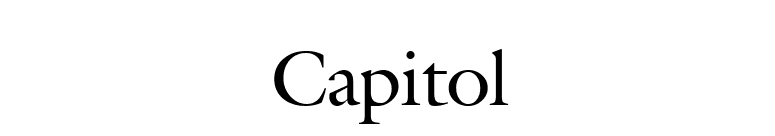 Capitol font preview