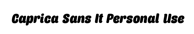 Caprica Sans It Personal Use font preview