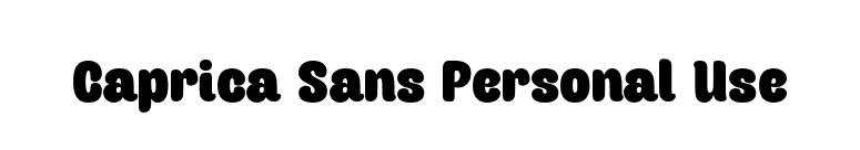 Caprica Sans Personal Use font preview