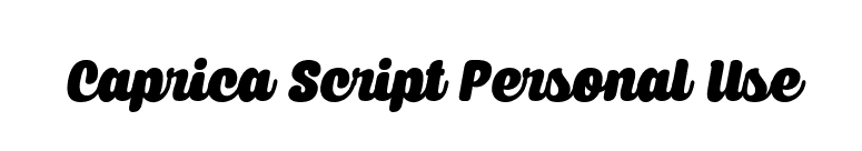 Caprica Script Personal Use font preview