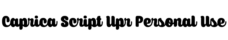 Caprica Script Upr Personal Use font preview