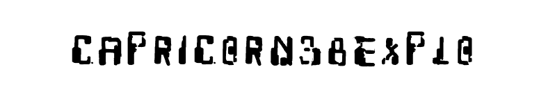 Capricorn38Explo font preview
