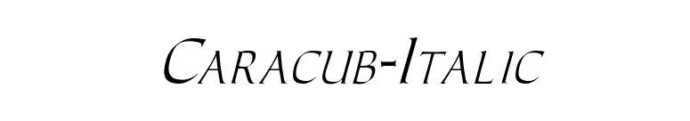 Caracub-Italic font preview