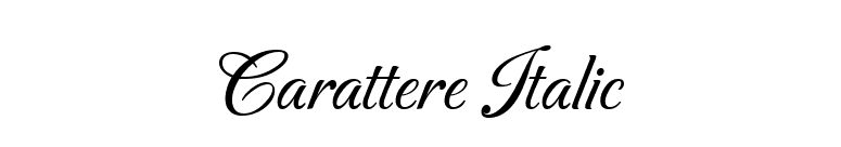Carattere Italic font preview