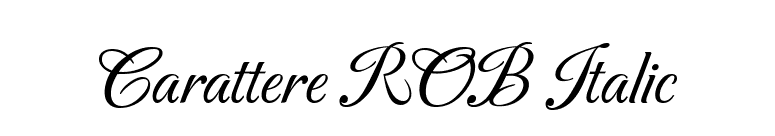 Carattere ROB Italic font preview