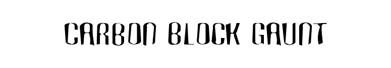 Carbon Block Gaunt font preview