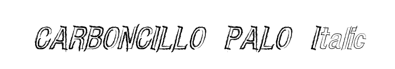 CARBONCILLO PALO Italic font preview