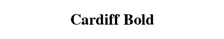 Cardiff Bold font preview