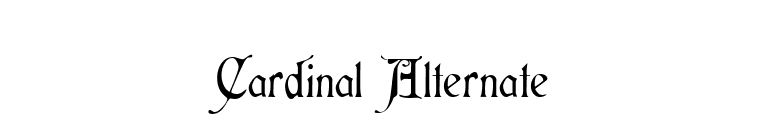 Cardinal Alternate font preview