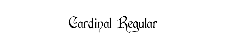 Cardinal Regular font preview