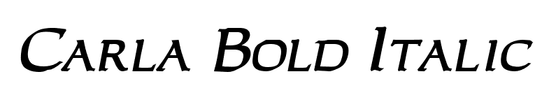Carla Bold Italic font preview