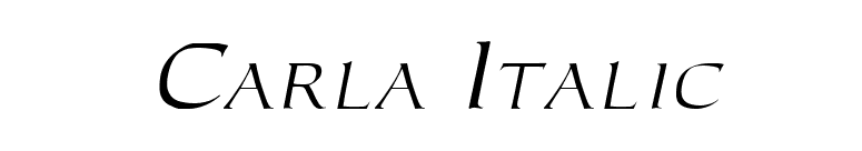 Carla Italic font preview