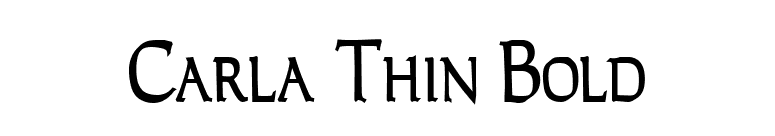Carla Thin Bold font preview